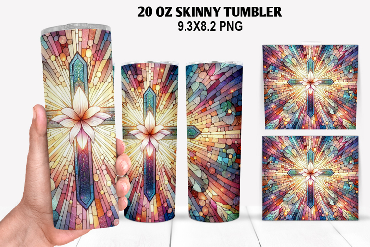 Skinny Tumbler 20oz Wrap Design, Easter Tumbler PNG Design