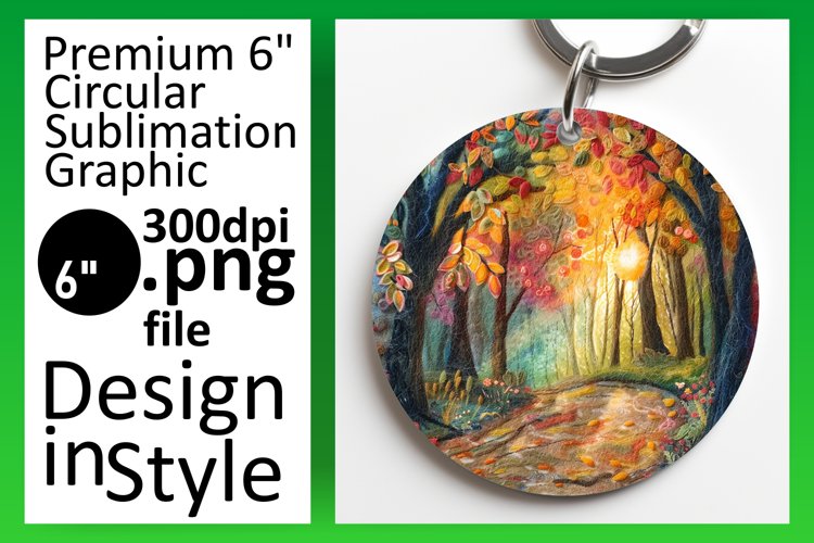 Artistic 3D Summer Landscape Wrap for Round Design example image 1