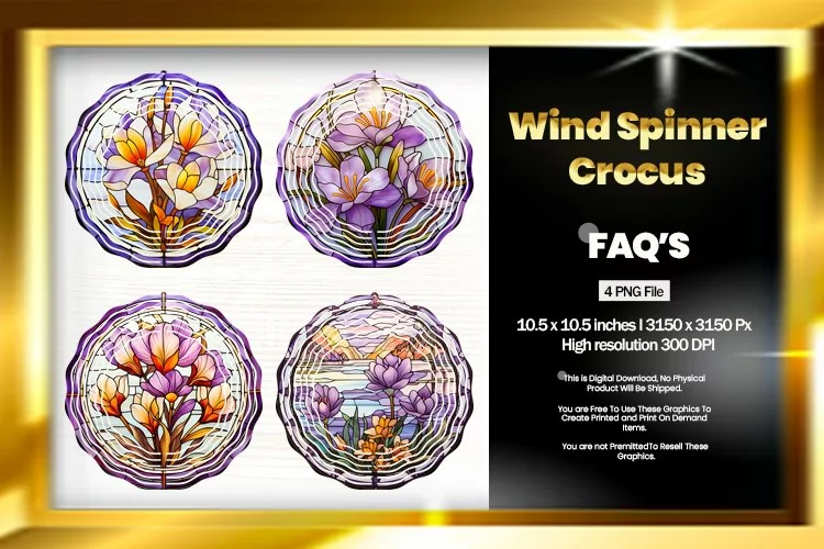 Crocus Wind Spinner Sublimation - 04 Variations