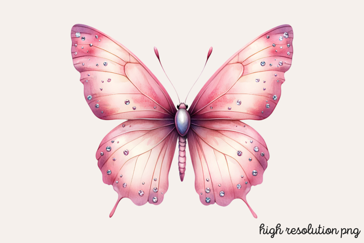 Pink Butterfly Clipart Image 23