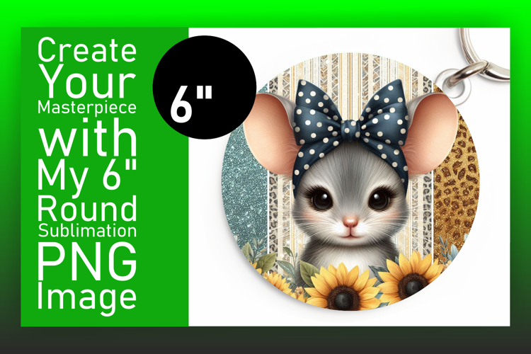 Elegant Keychain Circle Design PNG , Cute Animals