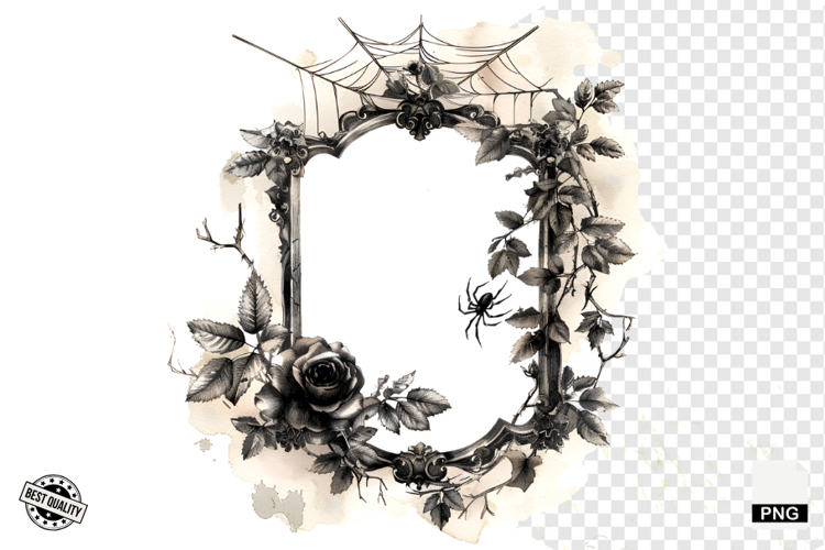 Watercolor Gothic Halloween Clipart