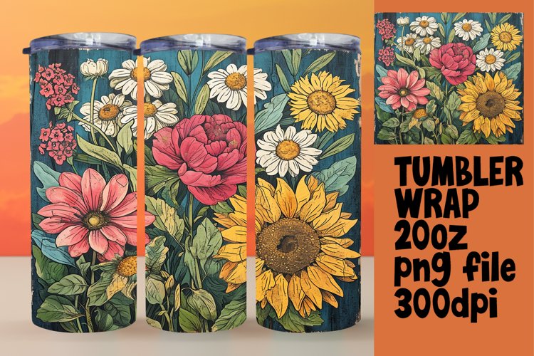 Classic Blossom Tumbler Wrap - 20oz Beauty