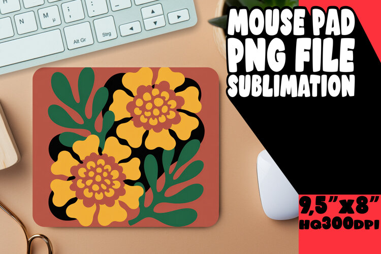 WHIMSICAL mouse MAT Creative Touch, Flowers example image 1