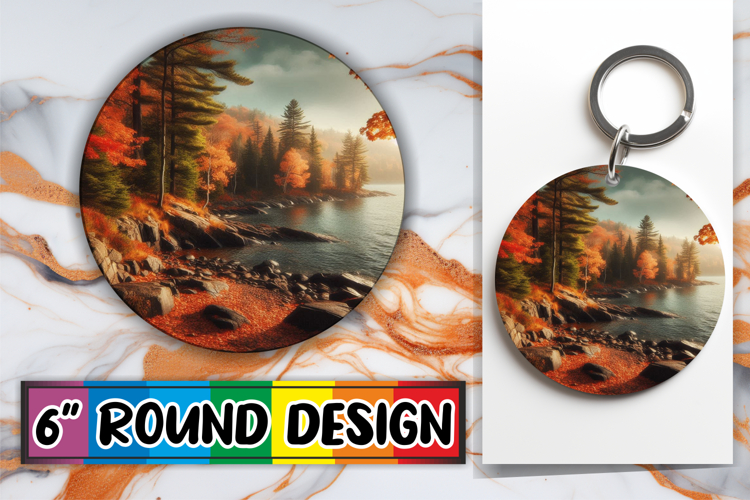 Sweet Round Ornaments PNG Design, Autumn