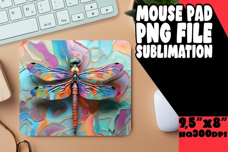 Cheerful Colorburst Rainbow Wings Mouse Pad