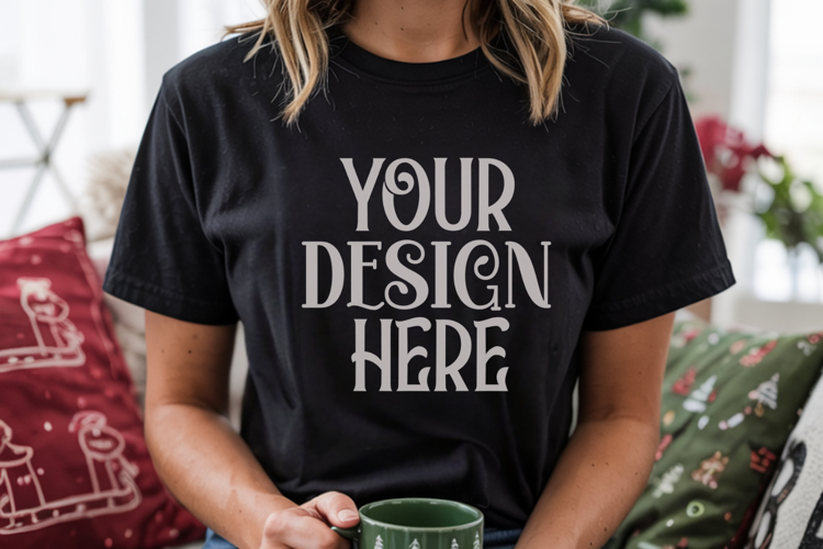 Pepper Comfort Colors 1717 Christmas Mockup, CC 1717Comfort