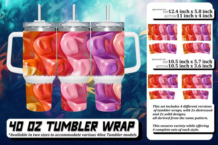 Vibrant 40oz Sublimation Art