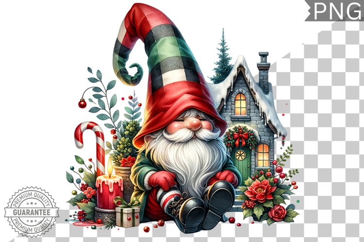 Christmas Gnome Sublimation - Clipart PNG Design