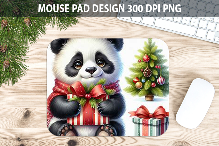 Bear Mouse pad Sublimation - Christmas Animal PNG Design
