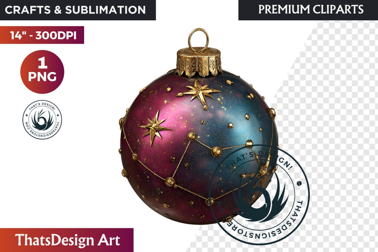 Christmas Baubles Clipart, Festive Holiday Ornaments PNG