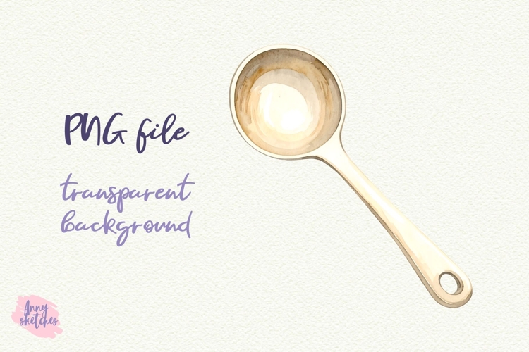 Measuring Spoon Clipart Sublimation Baking PNG