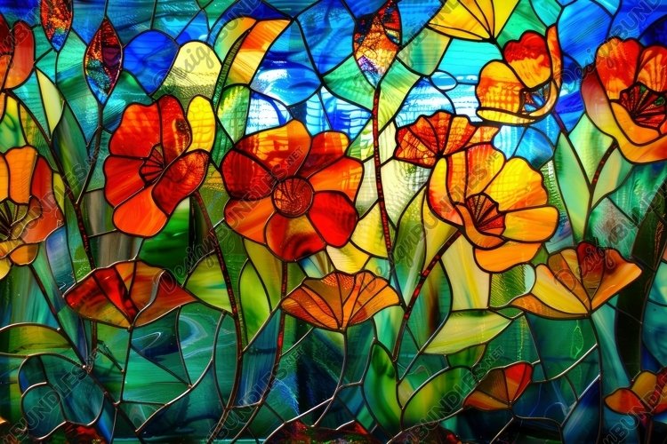 Stained Glass Texture Image 22