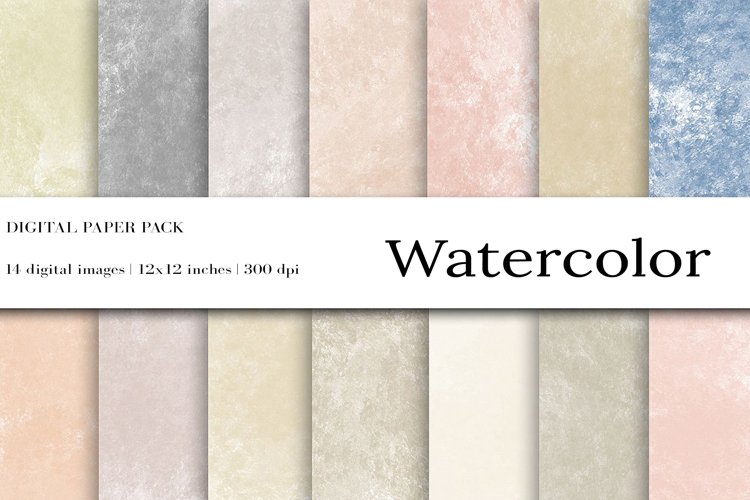 Soft Colors, Watercolor Digital Papers