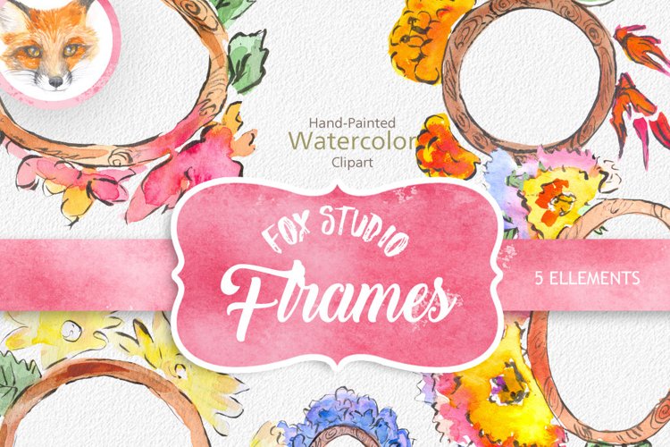 Watercolor Flower Clipart, Wedding floral Clip art, Floral example image 1