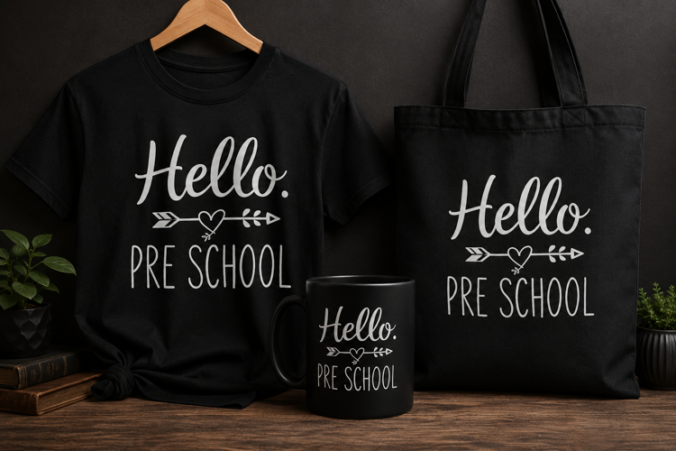 Hello Back to School PNG | Minimalist Teacher Design