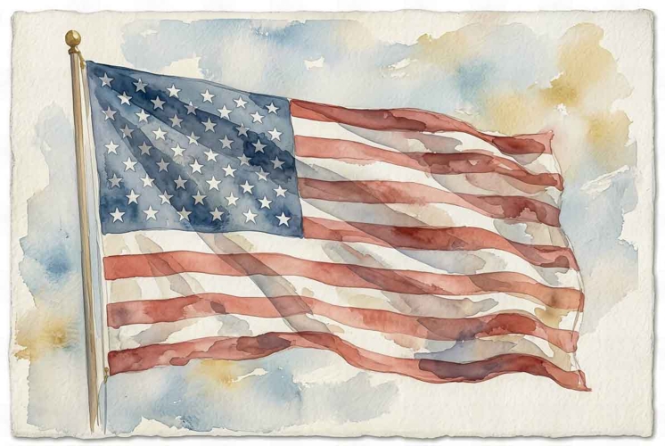 Patriotic American Flag