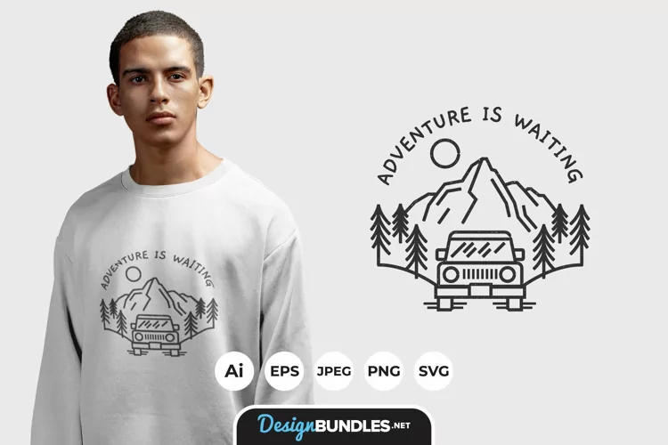Adventure is Waiting for T-Shirt Design