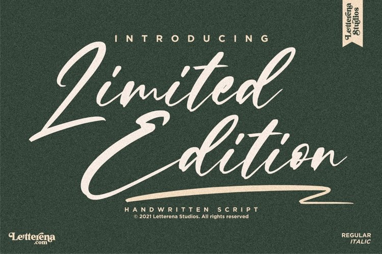 Limited Edition - Signature Script Font example image 1
