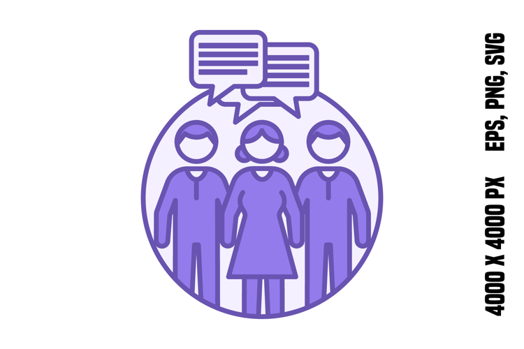 Colored Group Opinion Icon