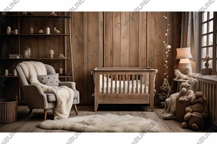rustic nursery interior