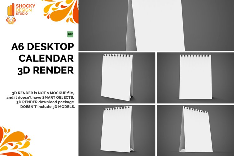 Desktop Calendar 3D Render example image 1