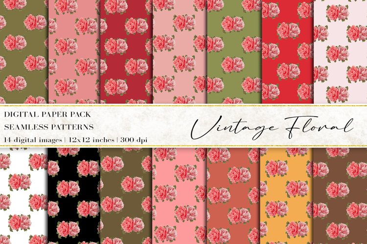 Vintage Floral Digital Papers