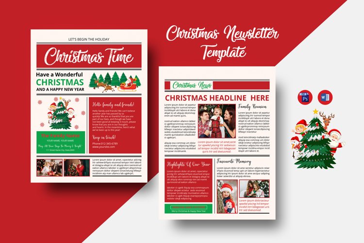 Christmas Newsletter Template (1060900)