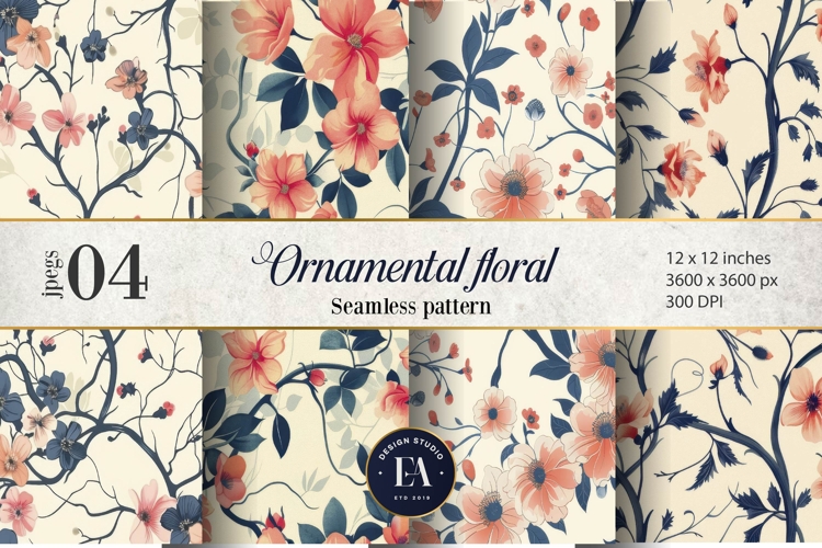 Floral Seamless Pattern Image 8