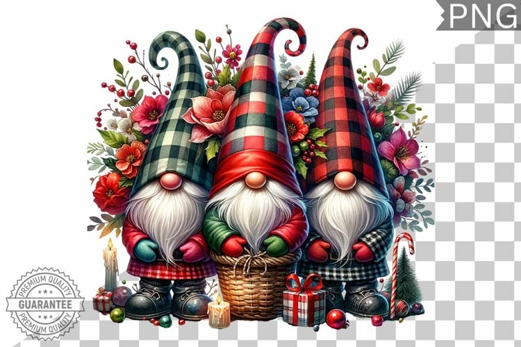 Christmas Gnome Sublimation - Clipart PNG Design