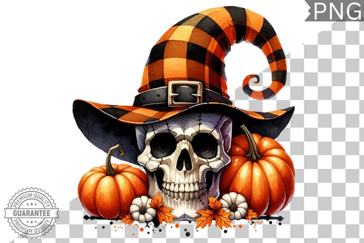 Halloween Skull Sublimation - Clipart PNG Design