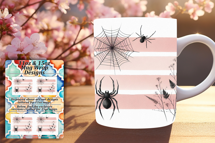 Sweet 15oz Mug Wrap Png Design , Halloween