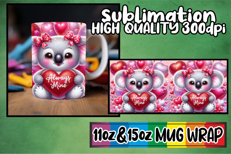 Enchanted days 11oz 15oz mug wrap, Valentines example image 1