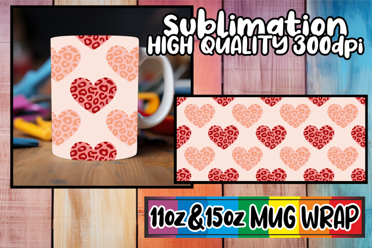 Luminous afternoons 11oz 15oz sublimation wrap, Valentines