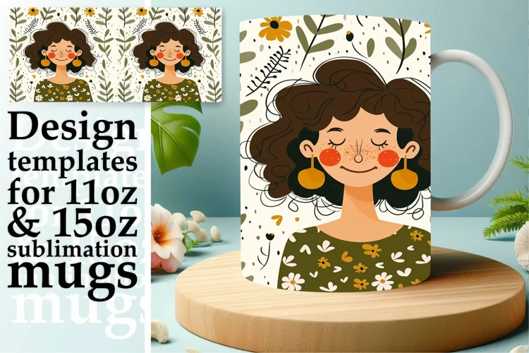 Beautiful Female Mug Wrap Sublimation 11oz/15oz