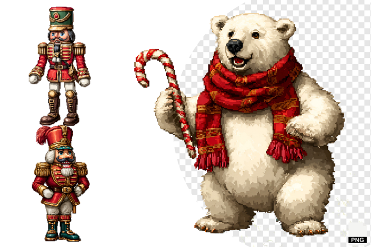 Pixel Art Christmas Clipart