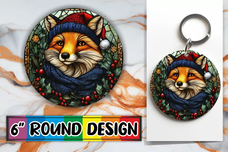 Cheerful Round Design Sublimation, Holiday