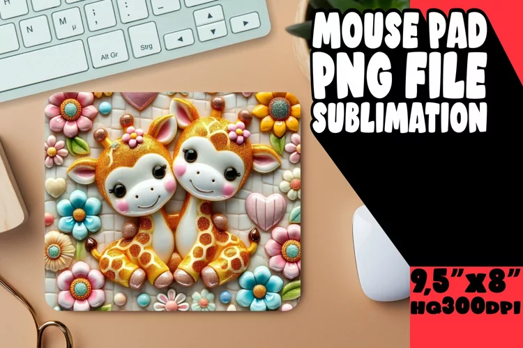 Luminous Mouse Mat Sublimation, Cupid