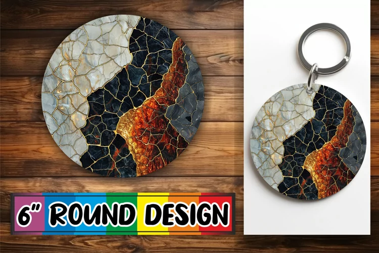 Luxe Landscape Keychain Marvels: Golden Marvels