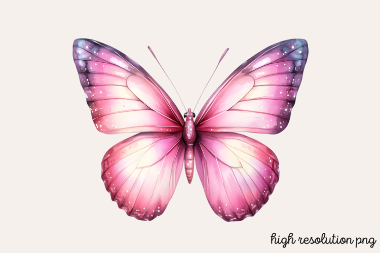 Pink Butterfly Clipart Image 21