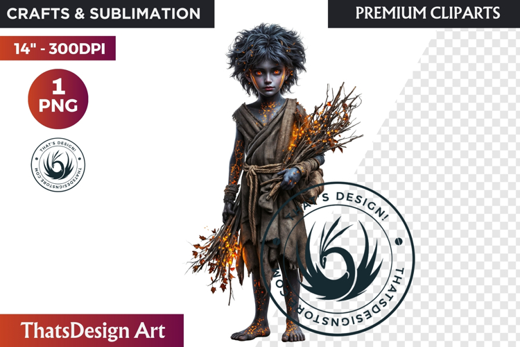 Fantasy Autumn Guardian - Epic Fall Character Clipart PNG