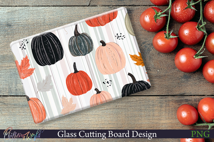 Cutting Board Design | Stripes | pumpkin