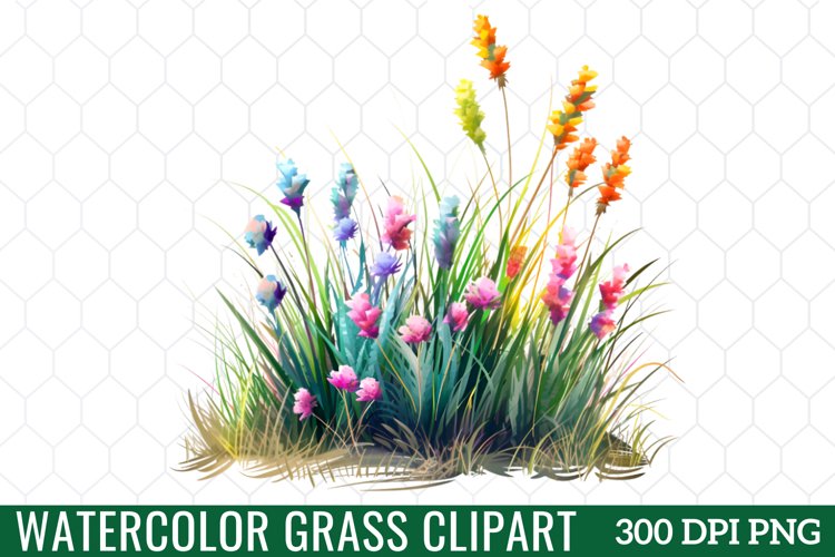 Watercolor Grass Clipart
