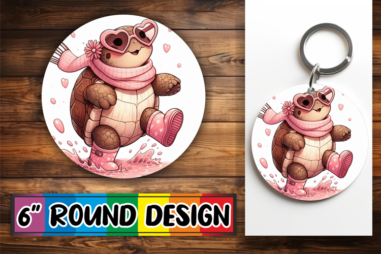 Joyful Moments Car Coaster PNG, Turtle