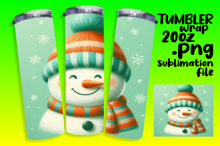 Personalized 20oz Tumbler Gift , Snowman
