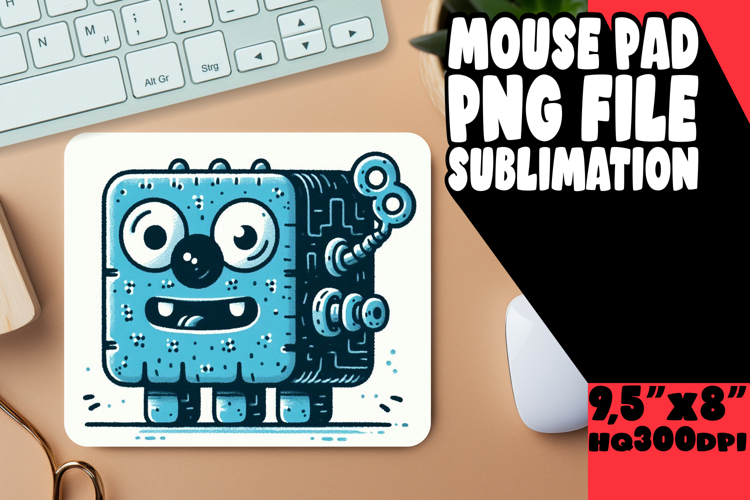Blissful Mouse Pad Designs PNG, Monster