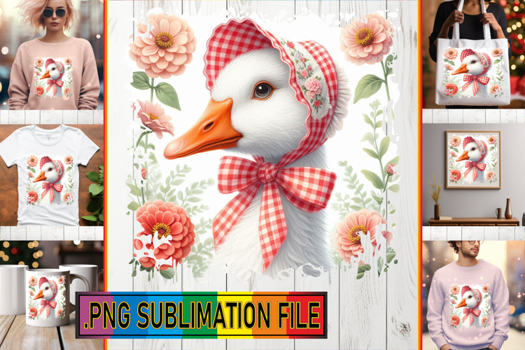 Cheerful PNG Sublimation Art, Goose