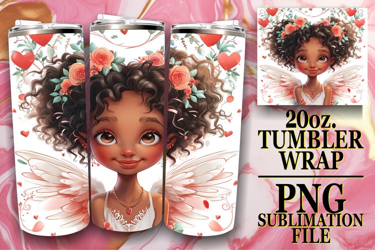 Tumbler Artistry: Embracing Love example image 1