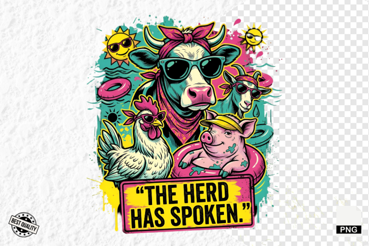 Farm Animals PNG Sublimation - Summer Animal