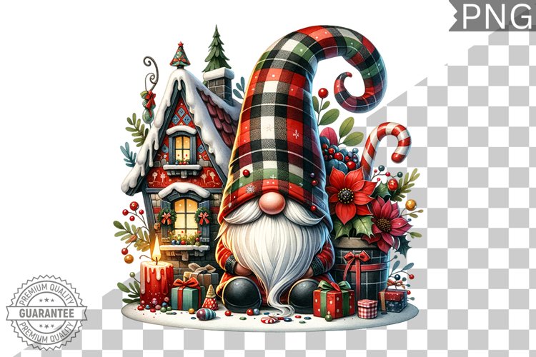 Christmas Gnome Sublimation - Clipart PNG Design